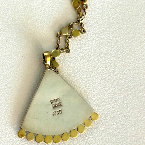 Anna Beck necklace fan motif with bag, card, cleaning cloth and instructions - Picture 6 of 9